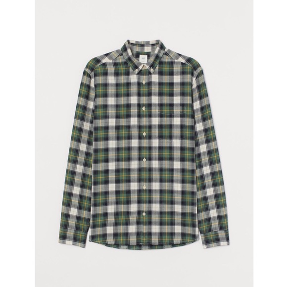 H&M Other - H&M Flannel Plaid Cotton Button-Down Shirt | Size M